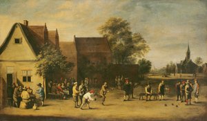 Bowls Players on a Village Green by Thomas van Apshoven